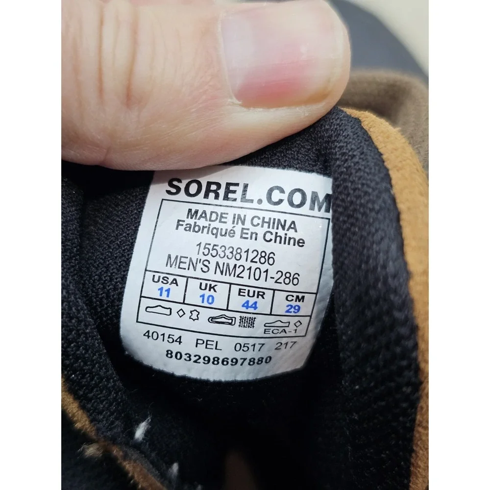 Sorel Cheyanne‎ II Waterproof Duck Boots Mens 11 Elk Brown Leather NM2101-286